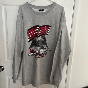 Rebel Eight Gray Graphic Sweatshirt men’s size 2xl vulture design